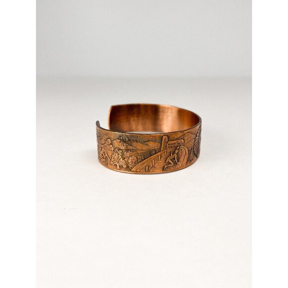 Vintage copper Native American Cuff - Picture 2 of 7